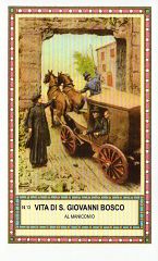 Xsa-98-46 Vita di S. San GIOVANNI BOSCO AL MANICOMIO Santino Holy card